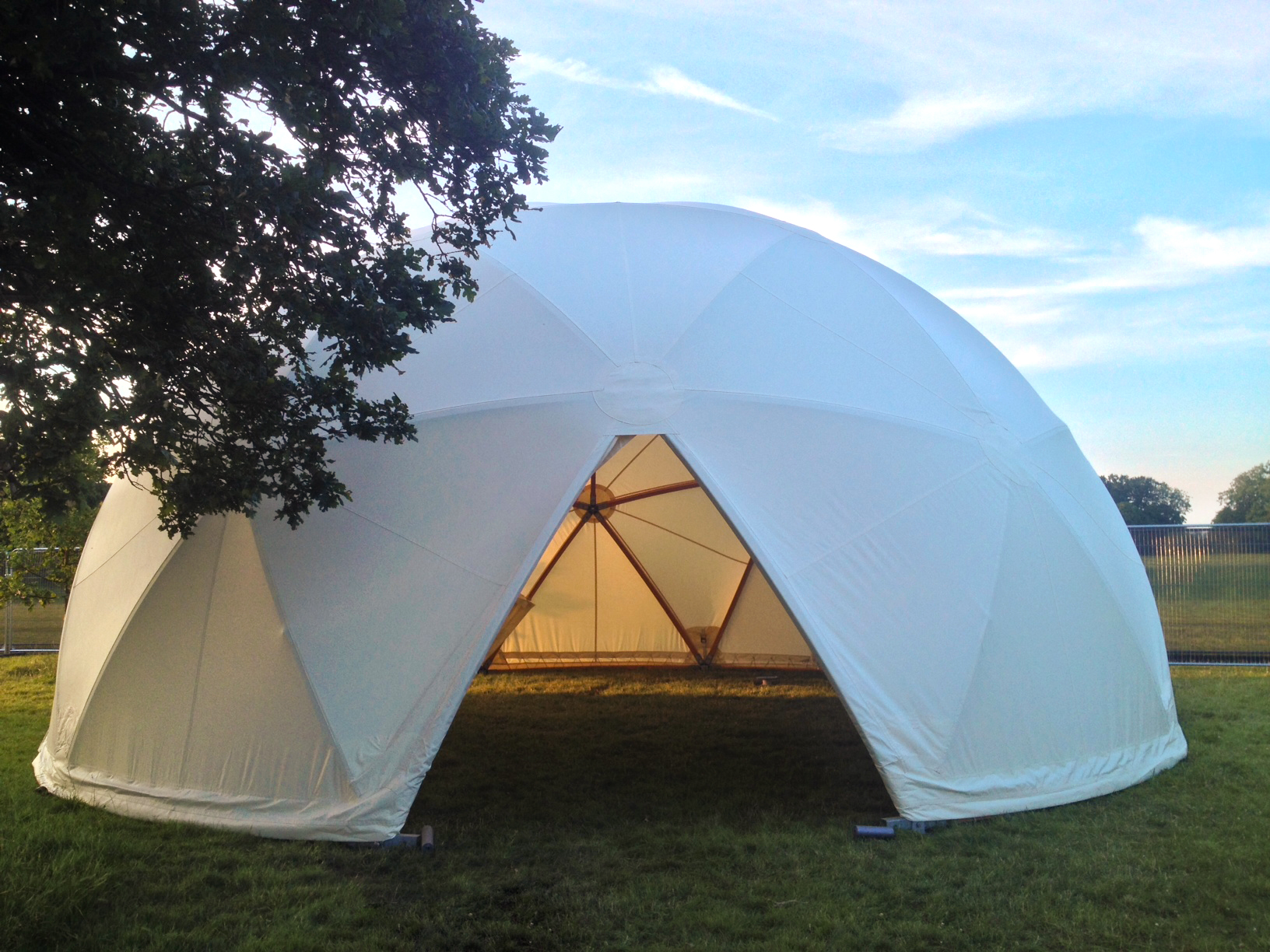 10m Geodesic Dome Hire